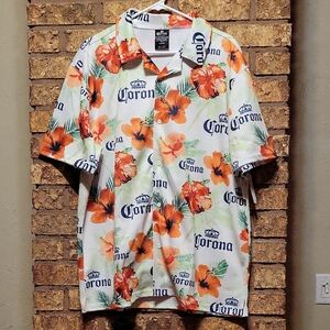 Corona Men's Tropical Floral Short Sleeve Button Down Size XL 46/48